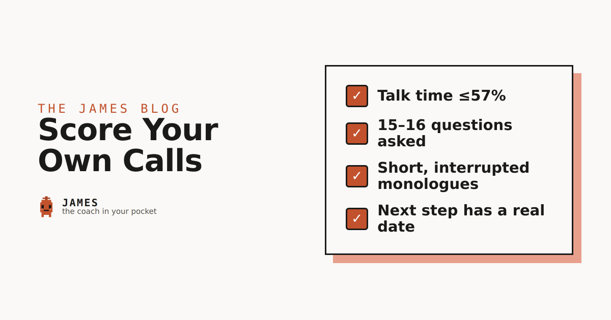How to Review Your Own Sales Calls in 15 Minutes a Week